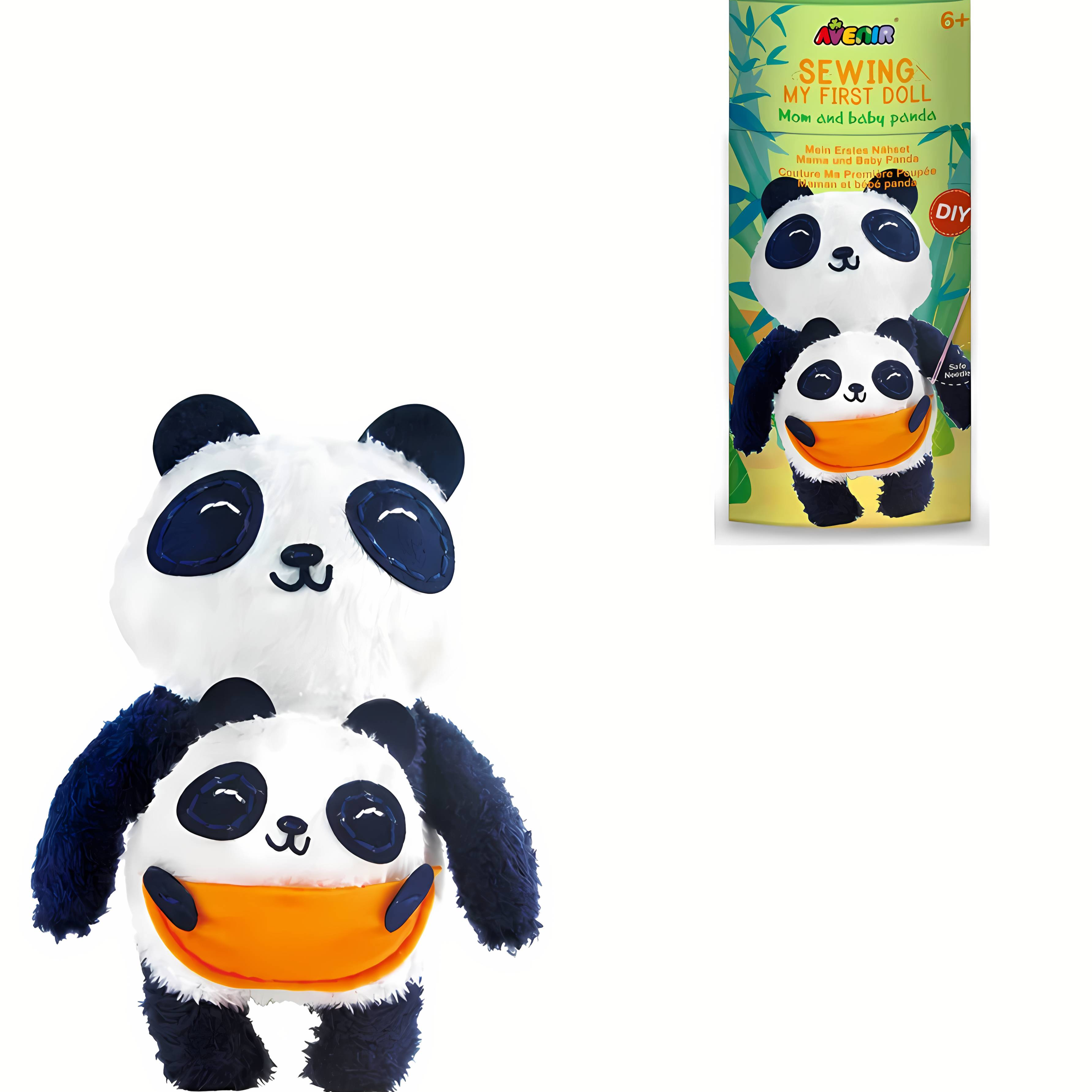 SEWING DOLL - MAMA AND HER BABY PANDA