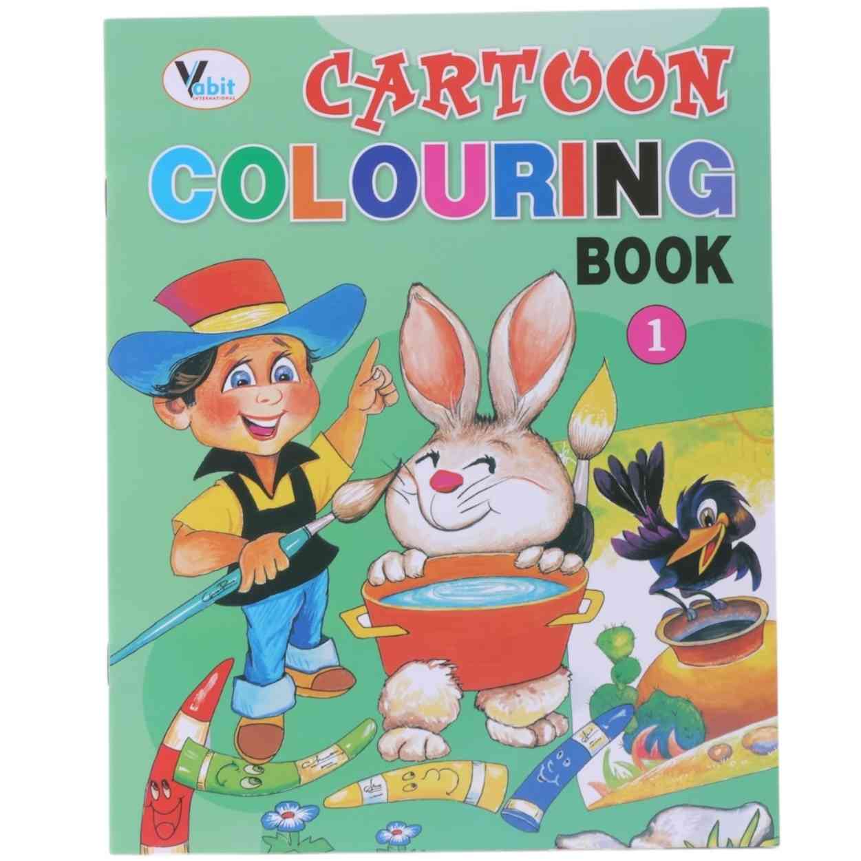 CARTOON COLORING BOOK LEVEL 1 (GREEN)