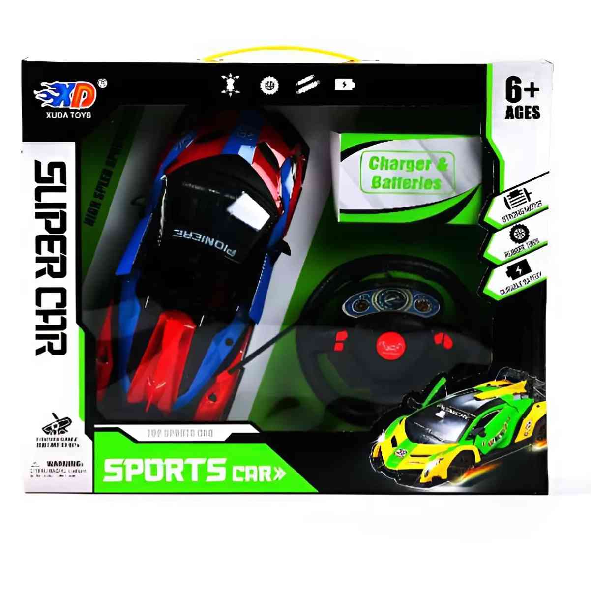 RC SUPER CAR - RED AND BLUE