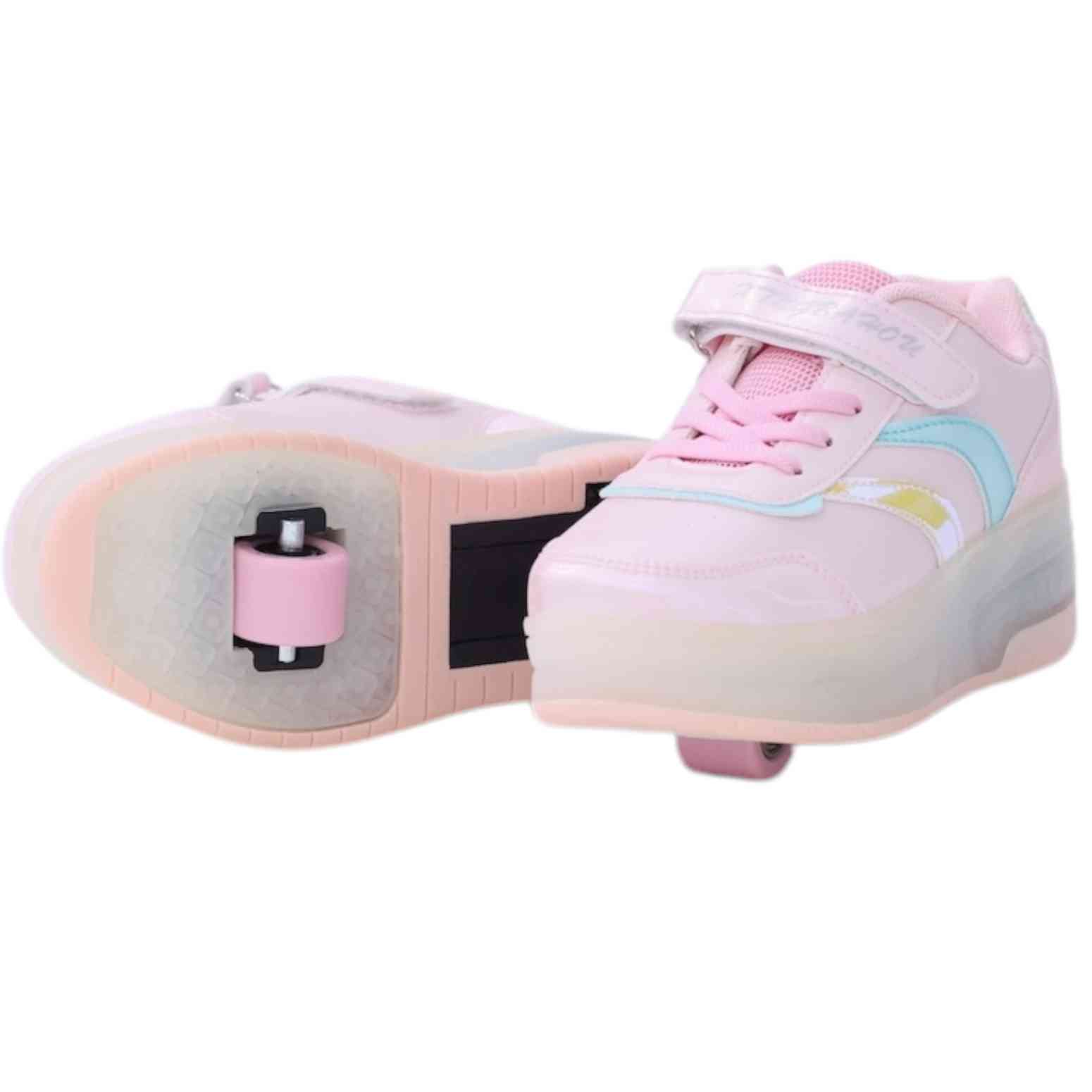 LED ROLLER SKATE SHOES SIZE 33 - PINK