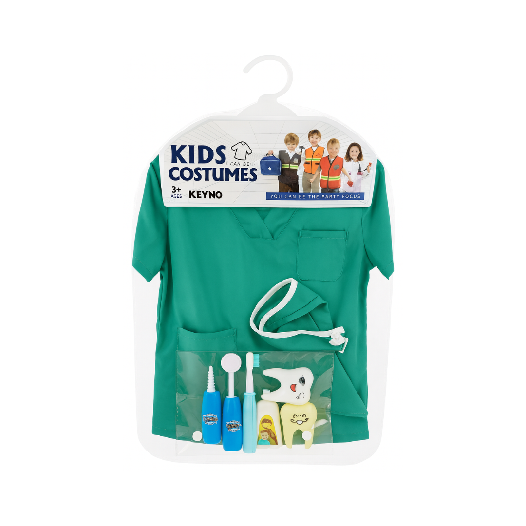 DENTIST COSTUME AND PLAYSET