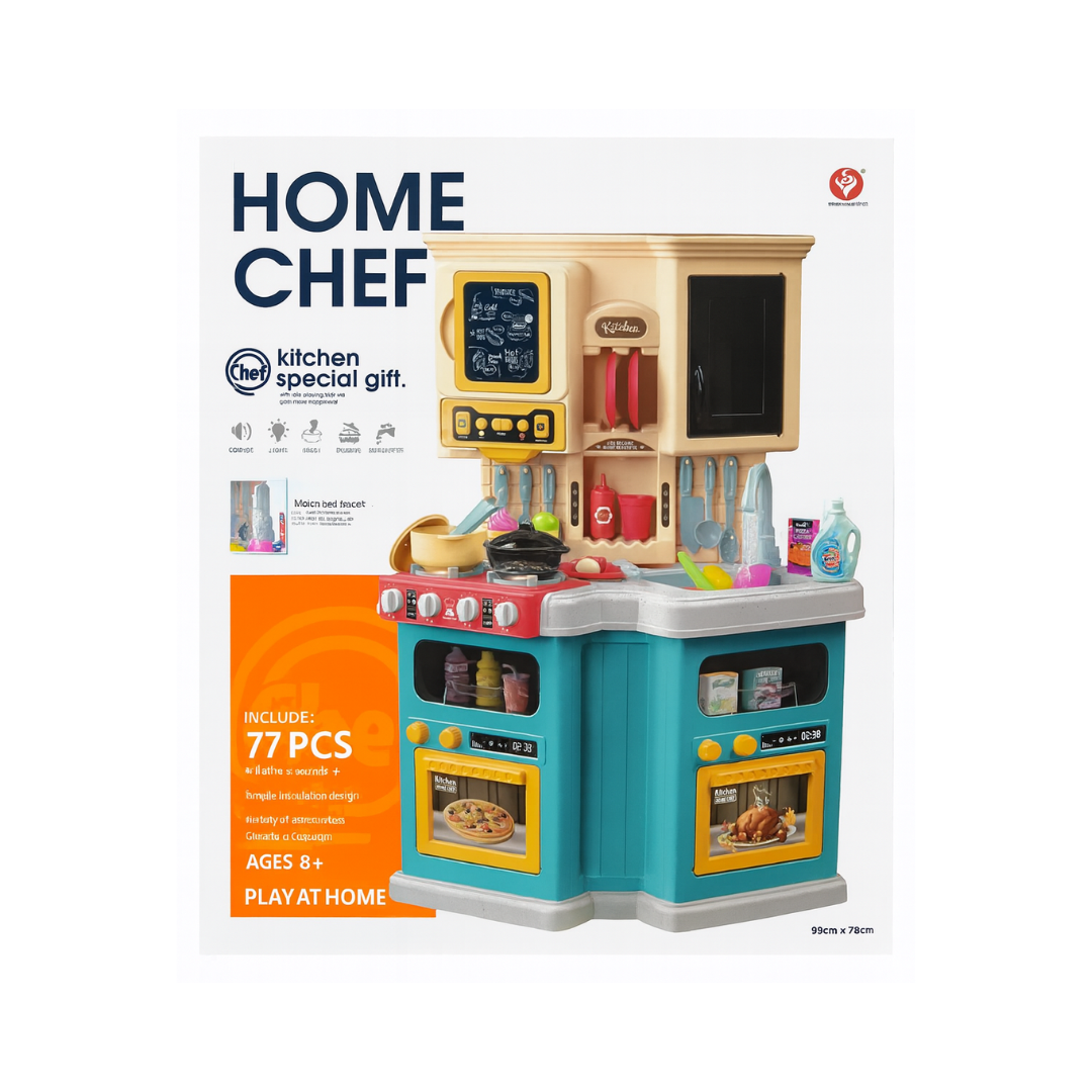 HOME CHEF KITCHEN PLAYSET – 77 PCS