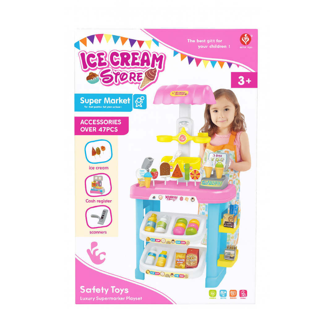 ICE CREAM STORE SUPERMARKET PLAYSET