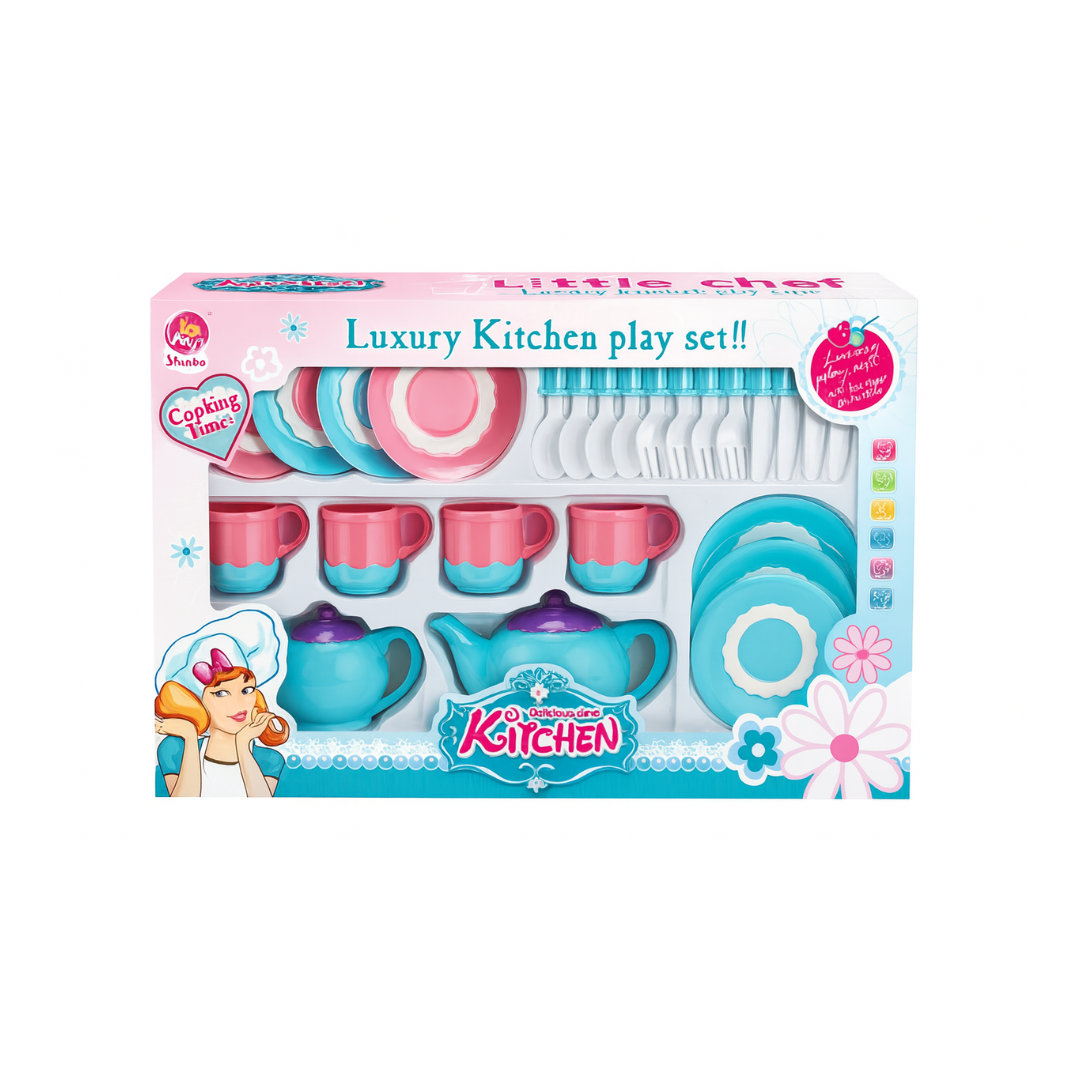 LUXURY KITCHEN TEA PARTY SET – PINK & BLUE