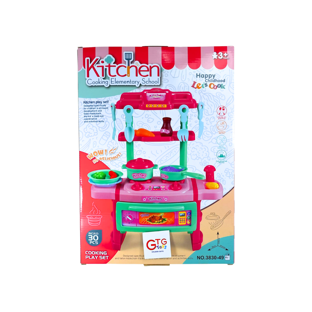 KITCHEN COOKING PINK PLAY SET – 30 PCS