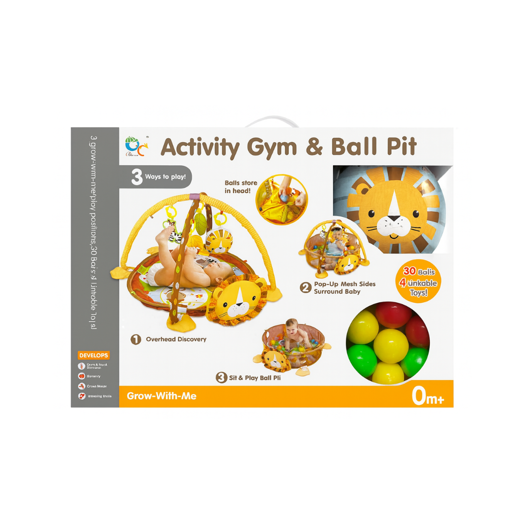 LION JUNGLE BABY PLAY GYM WITH BALLS