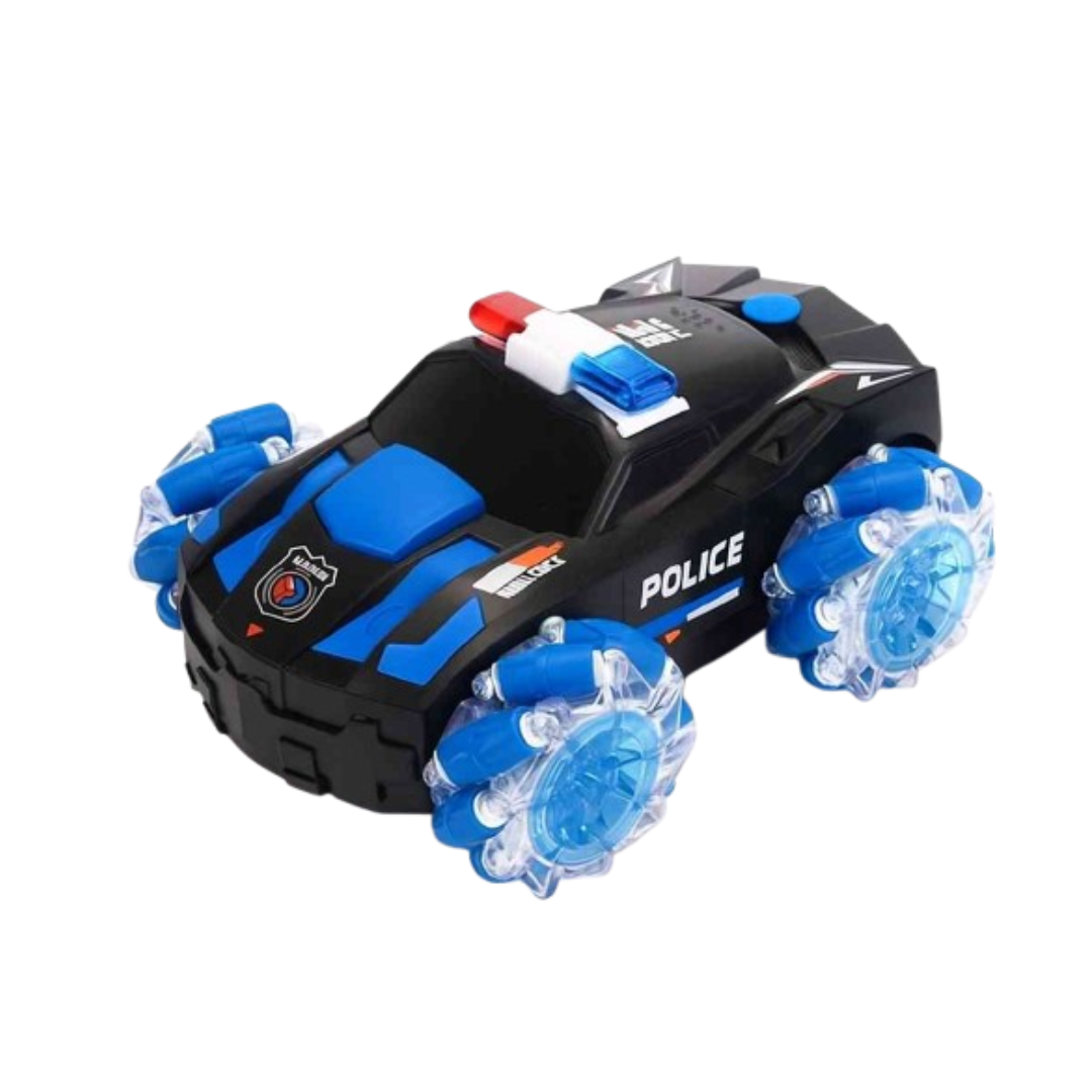 POLICE RC STUNT CAR - BLACK