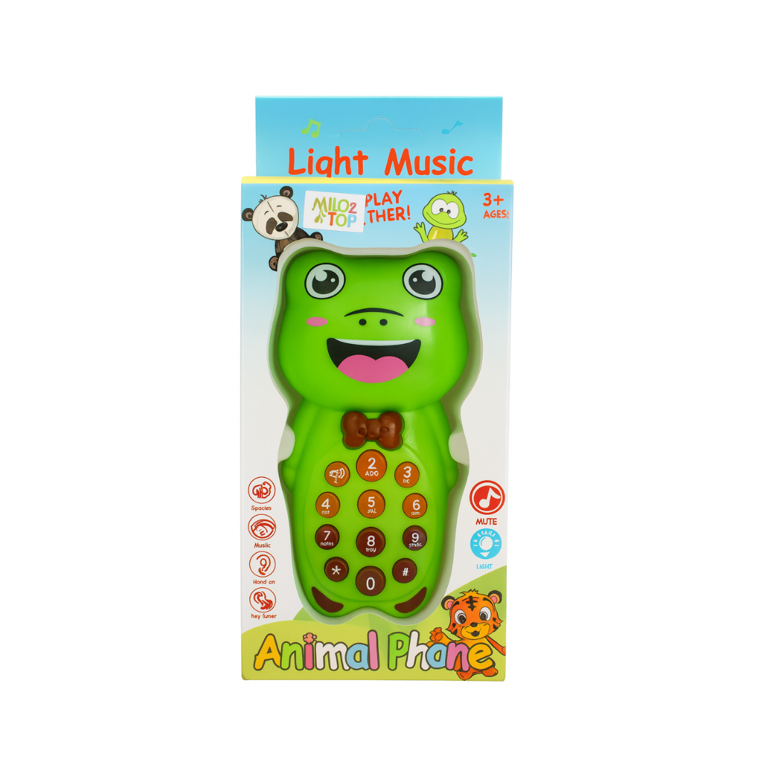ANIMAL LIGHT MUSIC PHONE – GREEN FROG