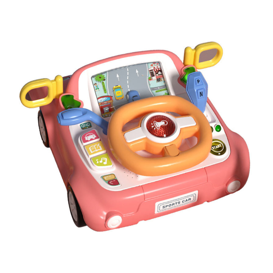 LITTLE DRIVER STEERING CAR - PINK