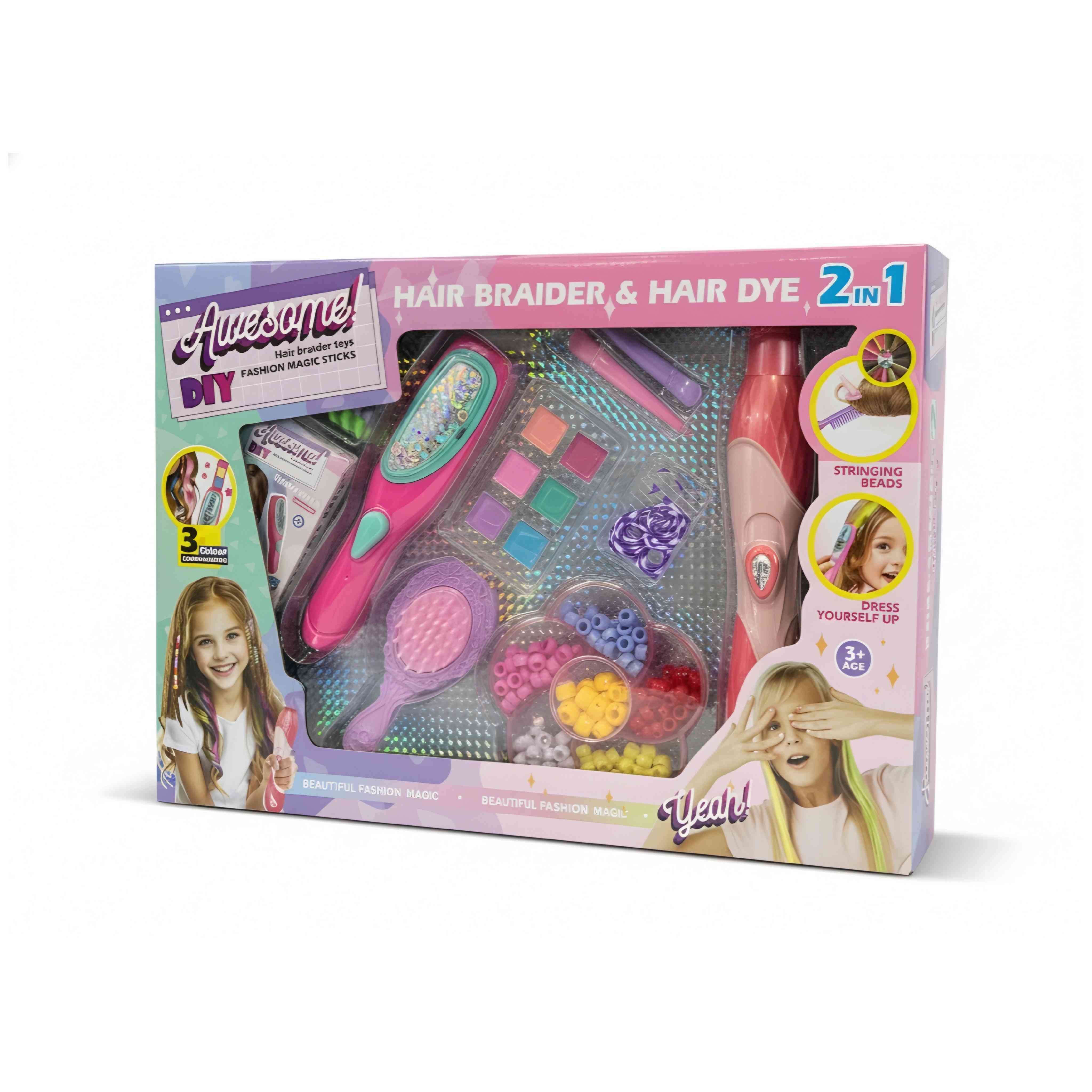 2-IN-1 HAIR BRAIDER & HAIR DYE STYLING SET