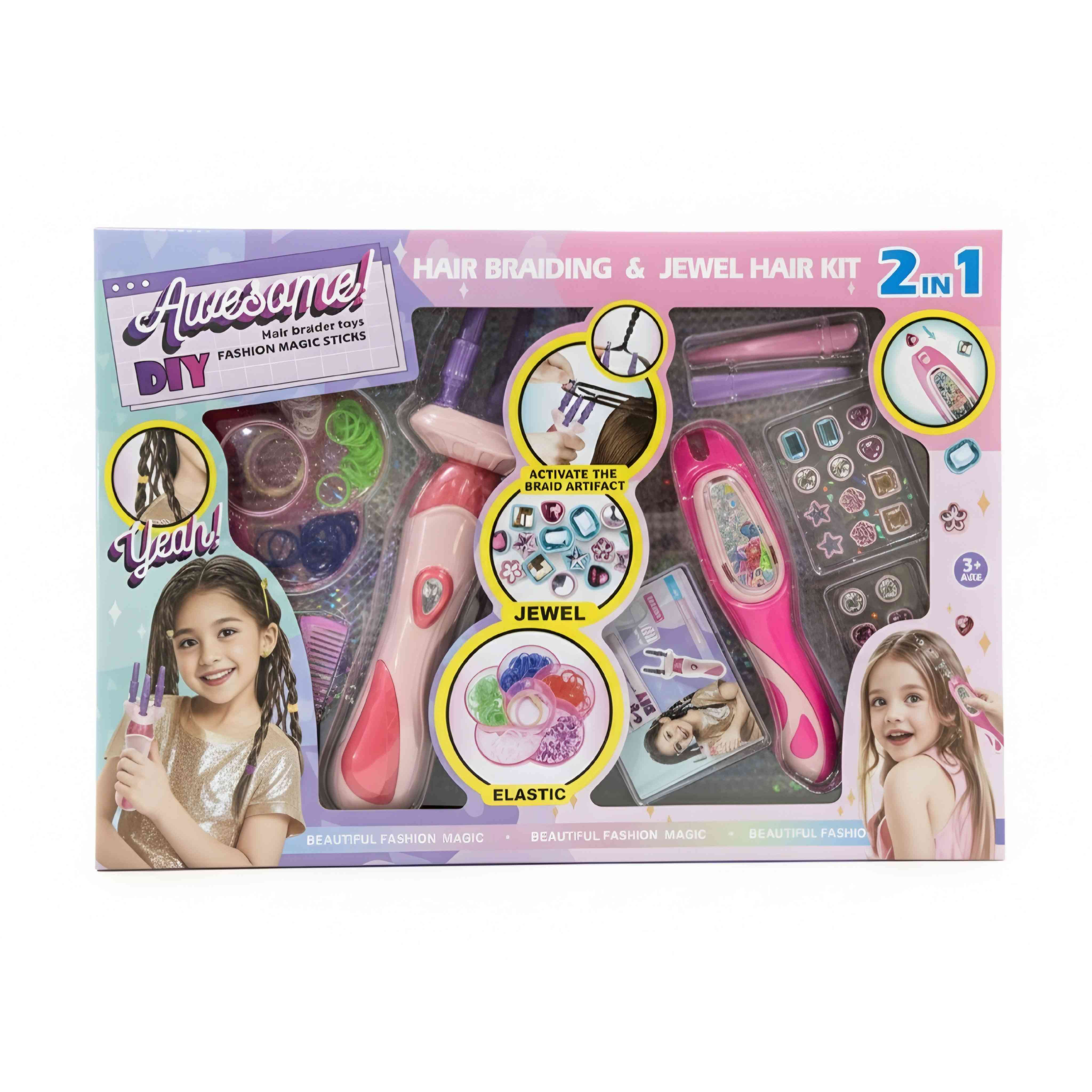2-IN-1 HAIR BRAIDING & JEWEL STYLING KIT