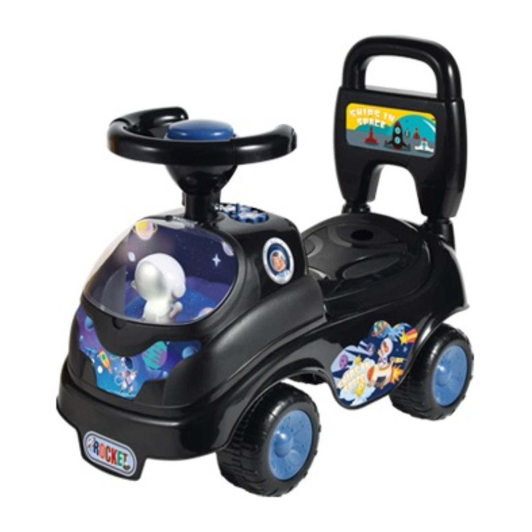 SPACE ADVENTURE RIDE-ON CAR – BLACK & BLUE