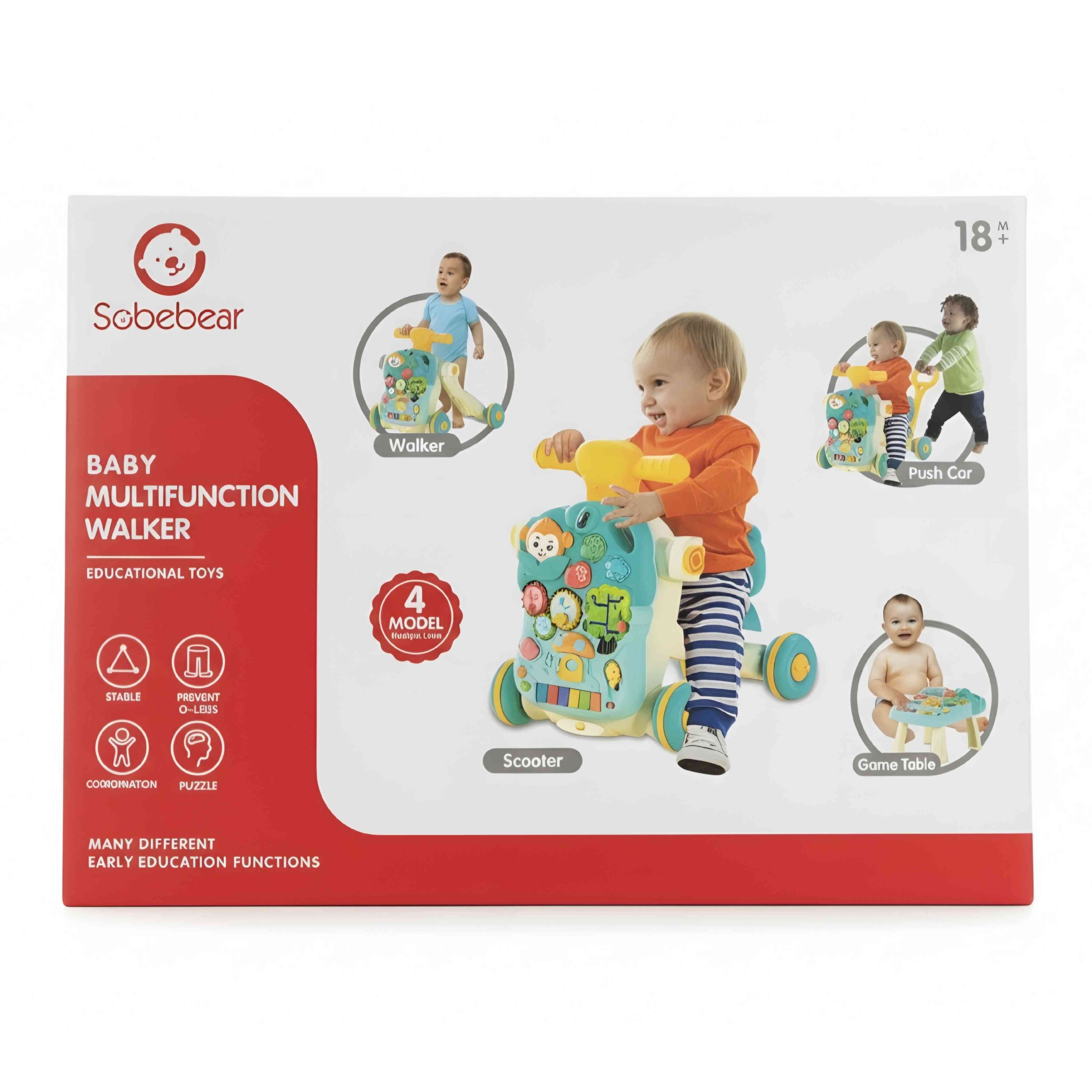 4-IN-1 BABY MULTIFUNCTION WALKER – LIGHTS & MUSIC