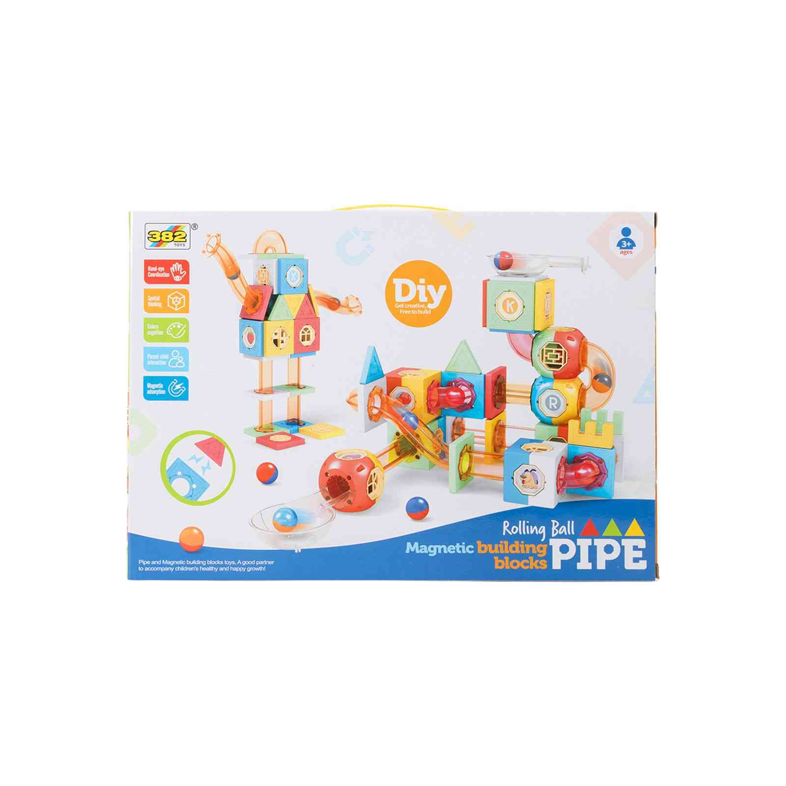 MAGNETIC PIPE BUILDING BLOCKS SET