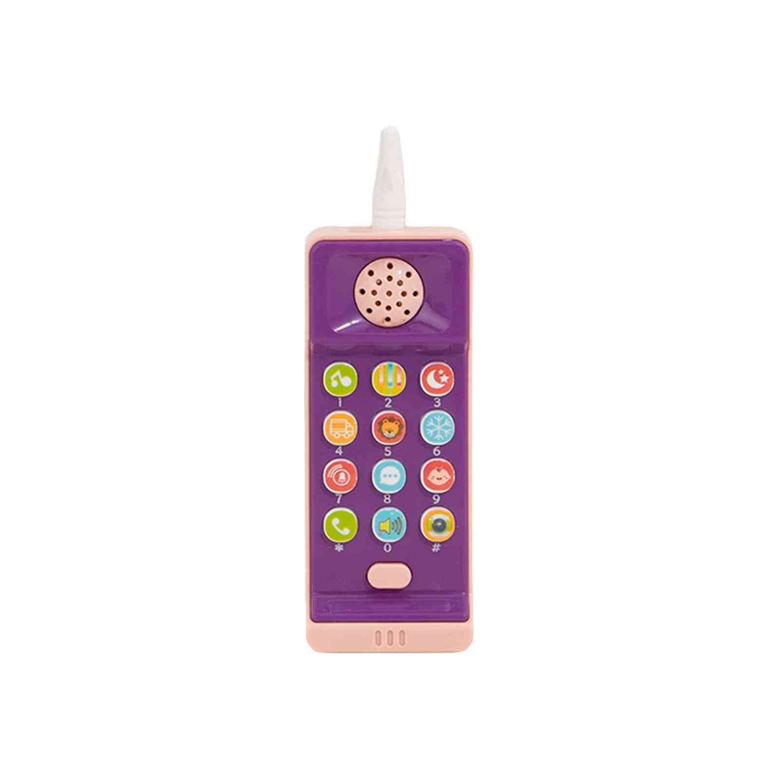 KIDS LIGHT & SOUND TOY PHONE - PURPLE