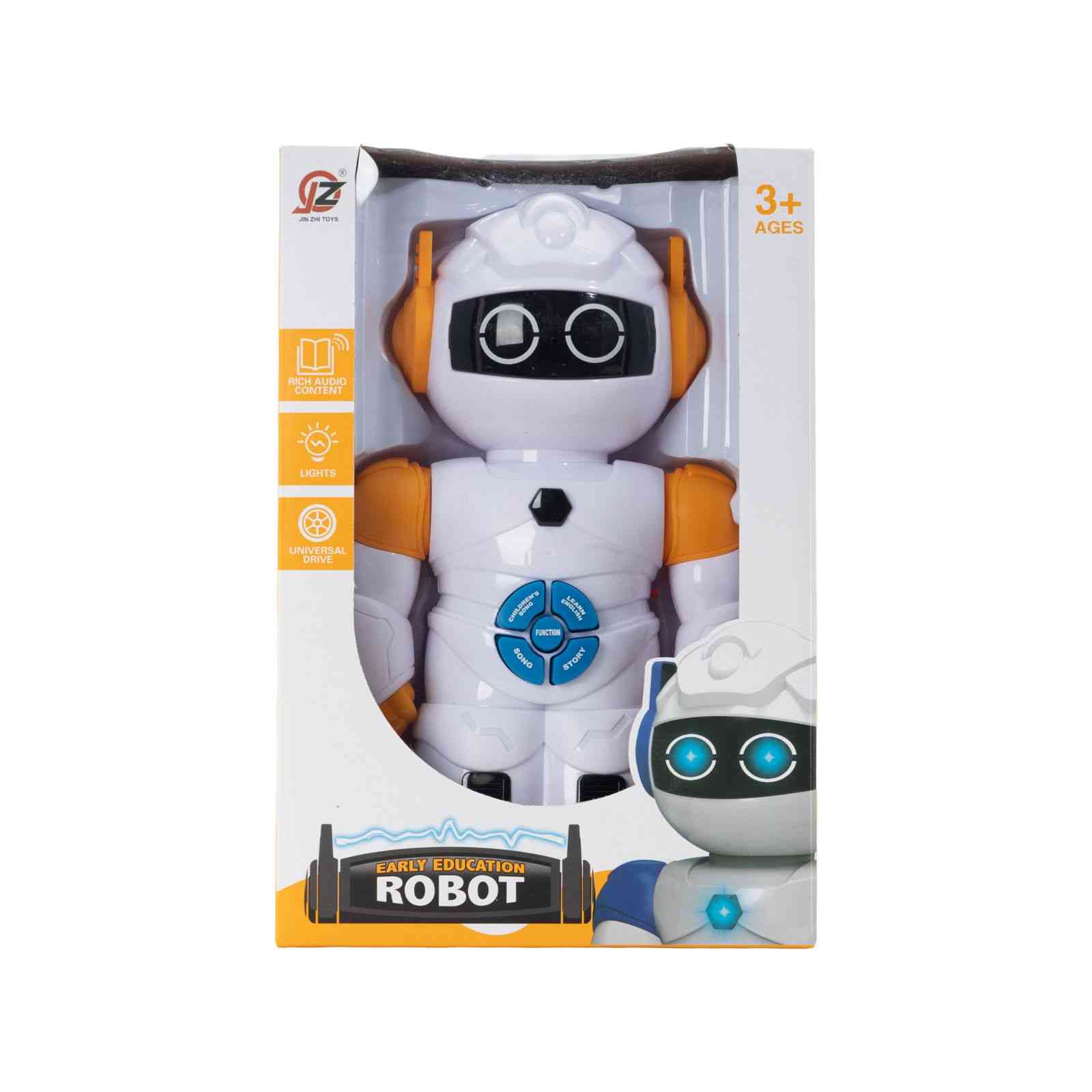 EARLY EDUCATION ROBOT TOY – WHITE & ORANGE