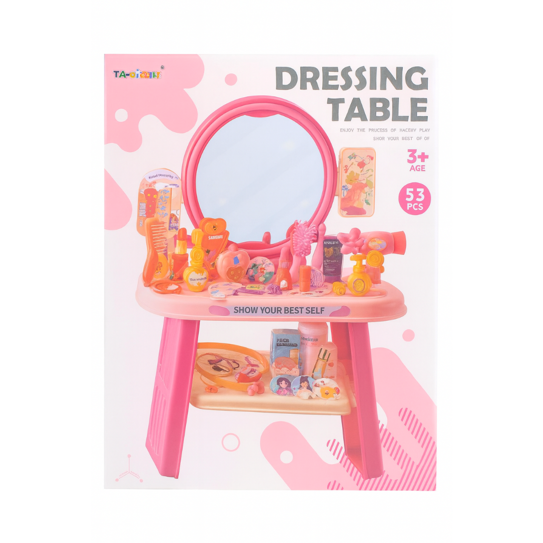 KIDS DRESSING TABLE PLAYSET – 53 PCS