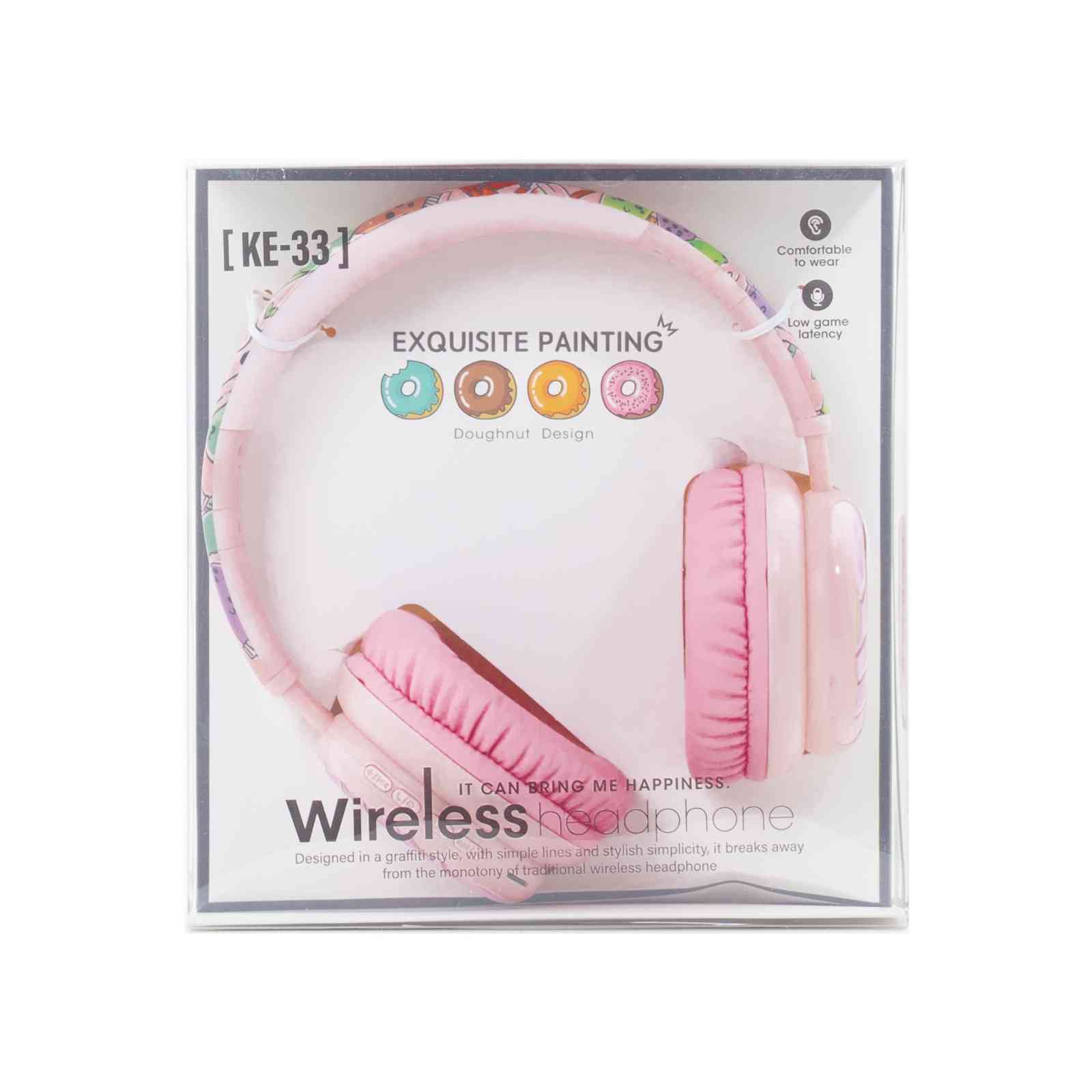 KIDS WIRELESS HEADPHONES – DONUT PINK