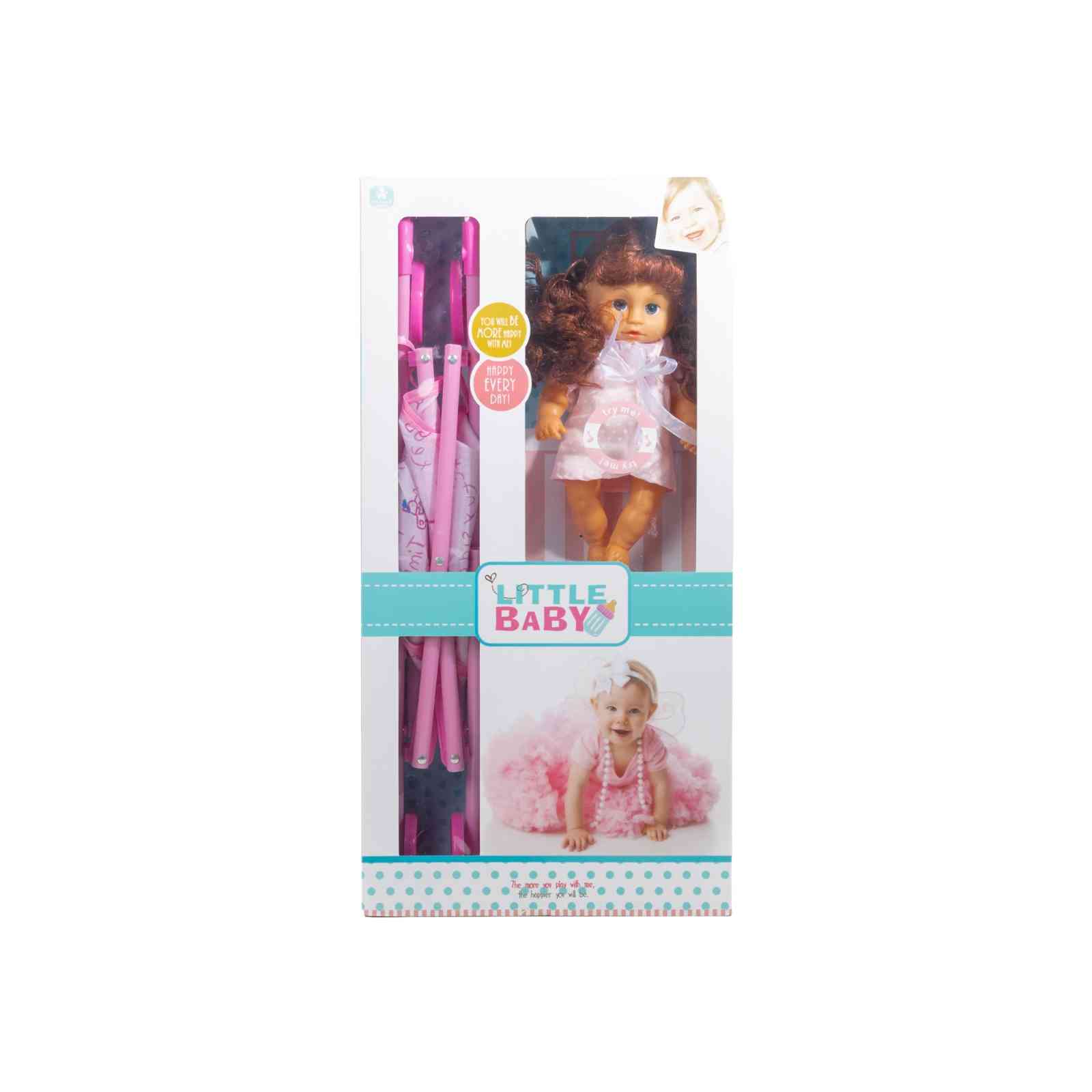 BABY DOLL WITH PINK STROLLER