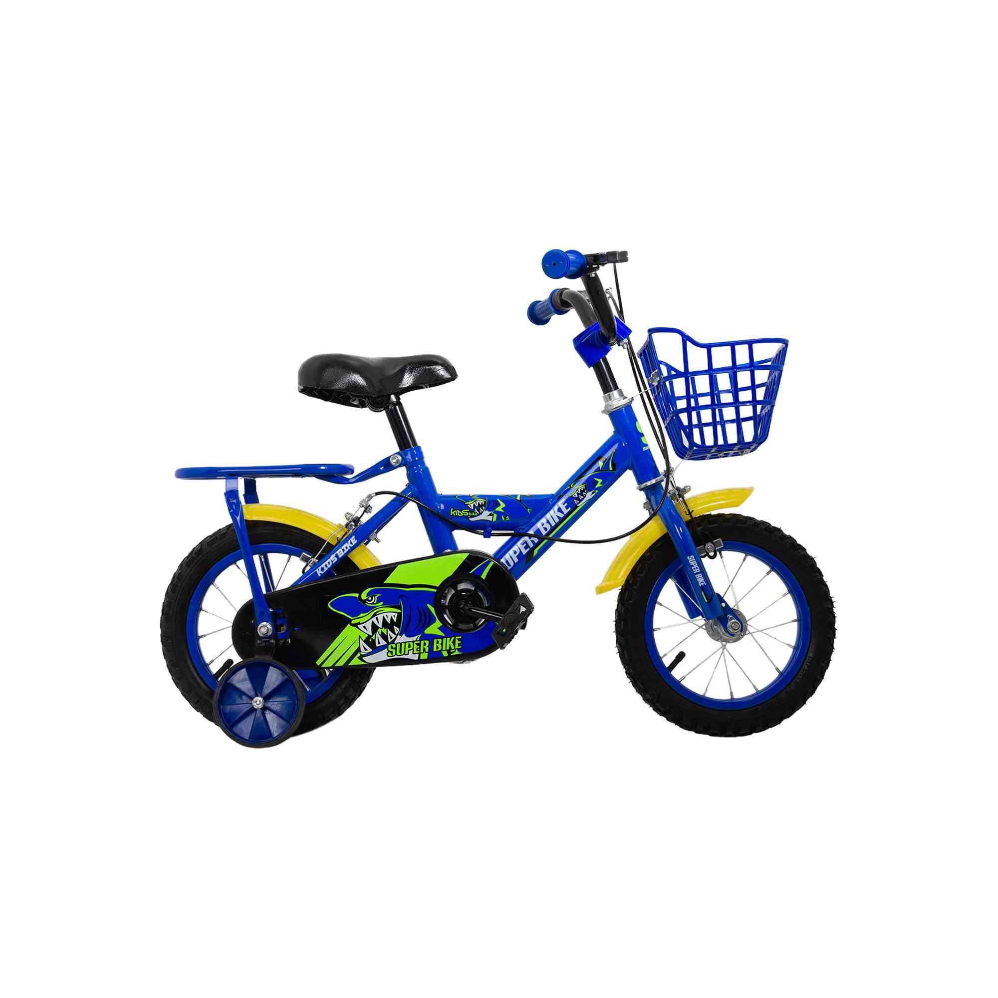 BLUE & YELLOW SUPER BIKE - SIZE 12