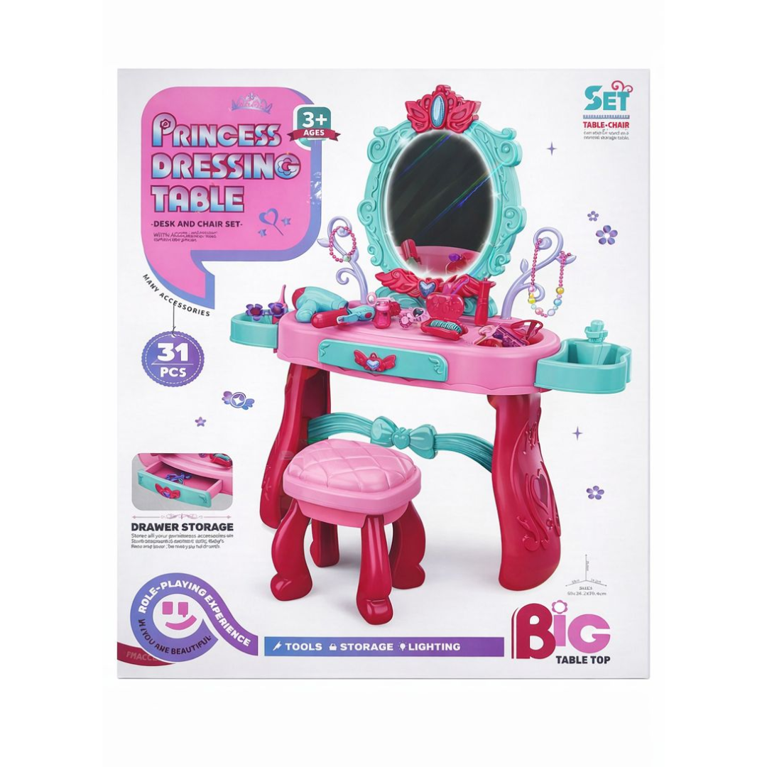 Princess Dressing Table & Stool Play Set