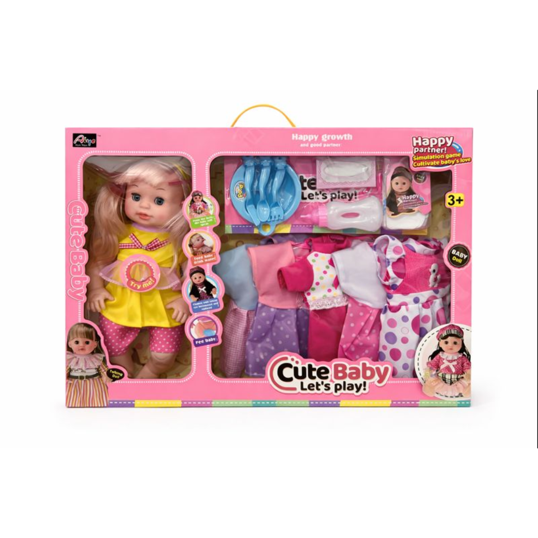 CUTE BABY LET’S PLAY – SUNSHINE DRESS DOLL SET