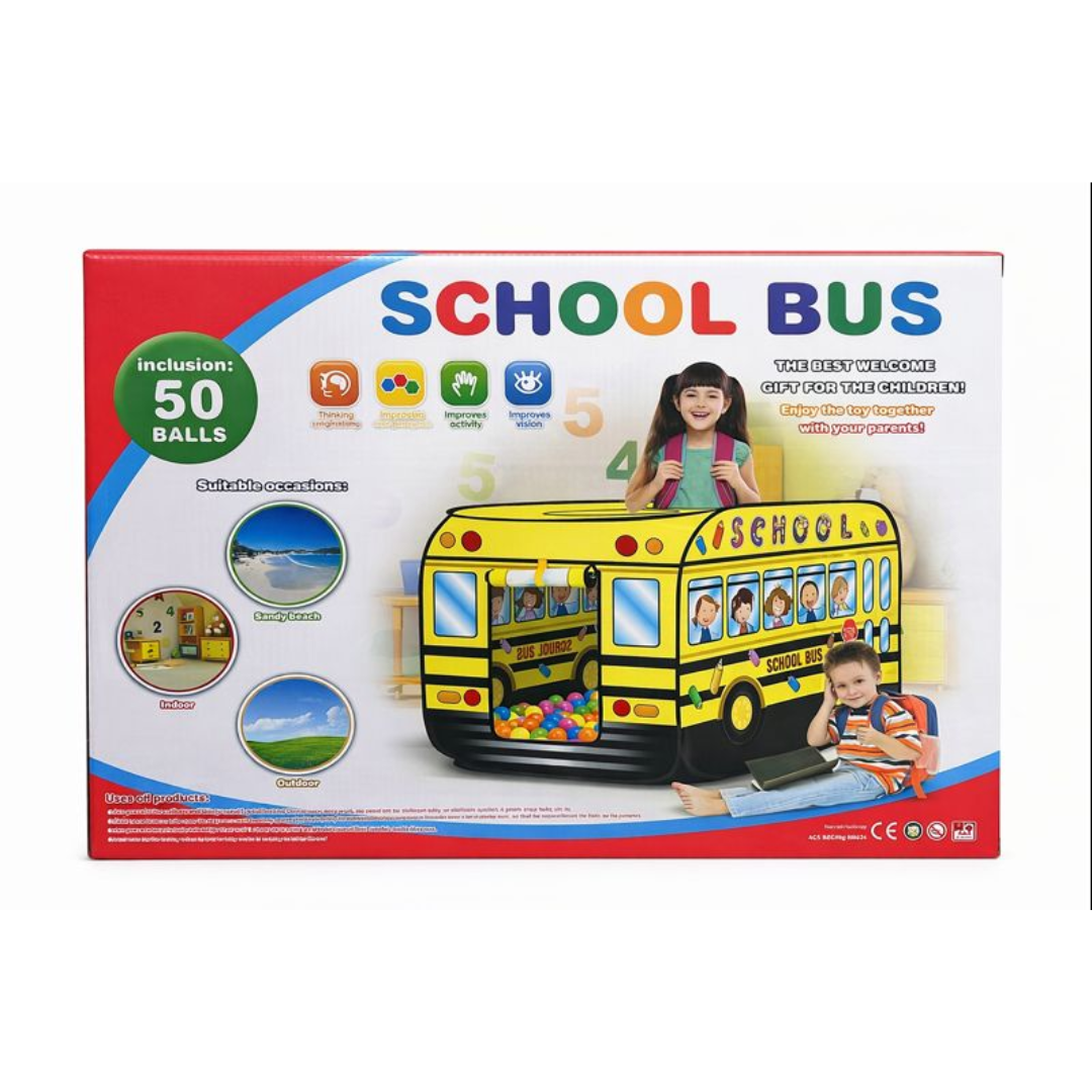 SCHOOL BUS BALL TENT WITH BALLS