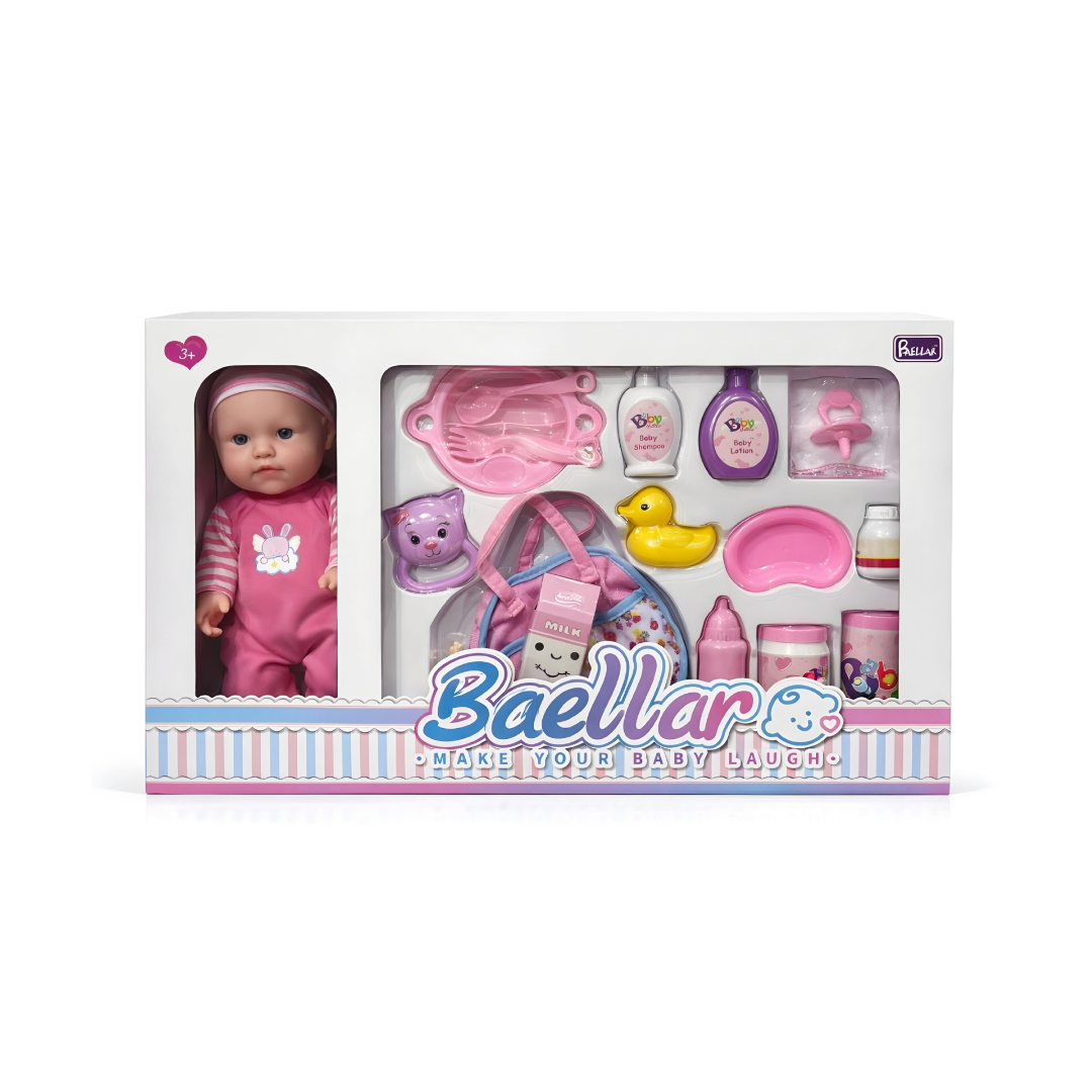 BAELLAR BABY CARE DOLL PLAYSET WITH ACCESSORIES