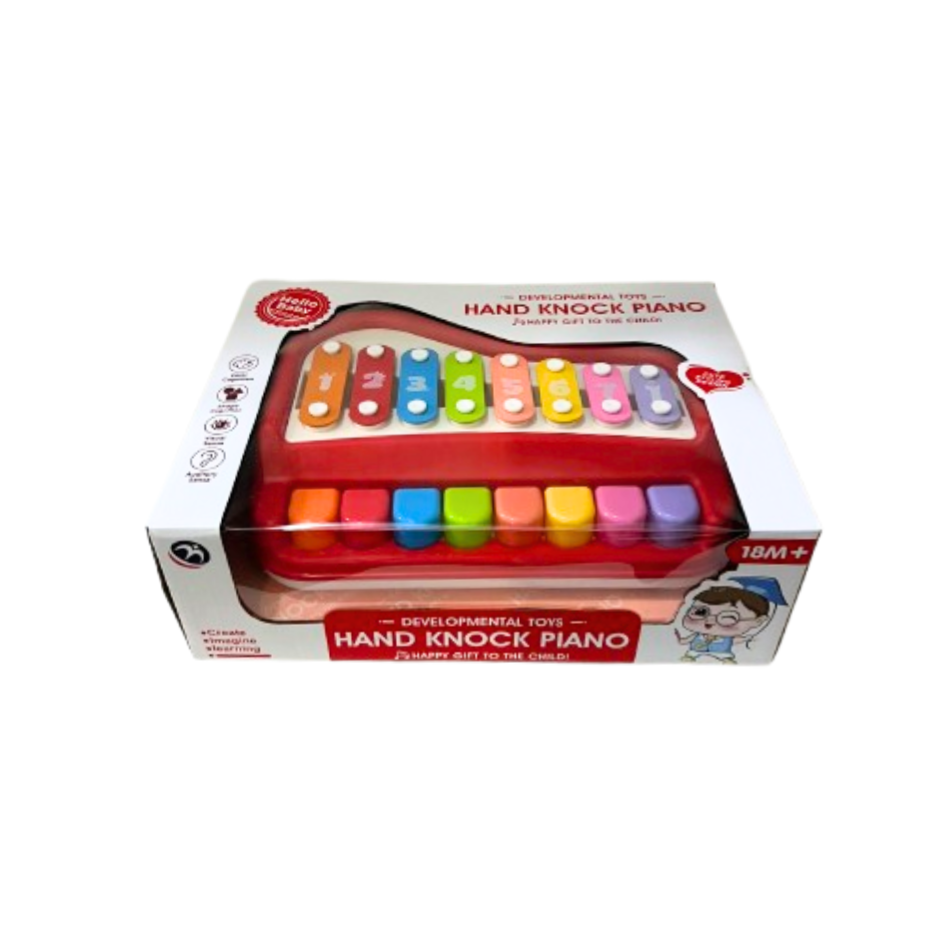 HELLO BABY HAND KNOCK PIANO - RED
