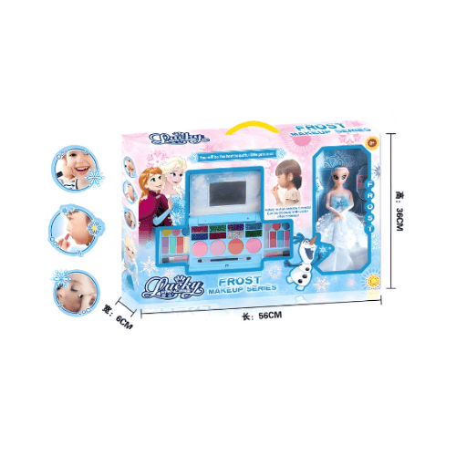Frozen Princess Kids Makeup Set with Doll & Cosmetics