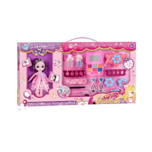 Princess Doll Set with Makeup and Accessories