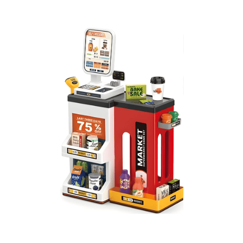 Supermarket Cash Register Playset with Scanner & Accessories