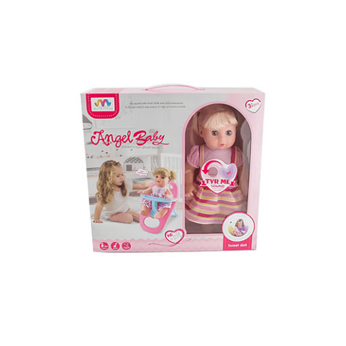 Angel Baby Doll with Sound & Feeding Accessories