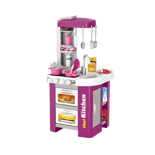 Chef Kitchen Kids Cooking Playset with Oven & Accessories - PURPLE