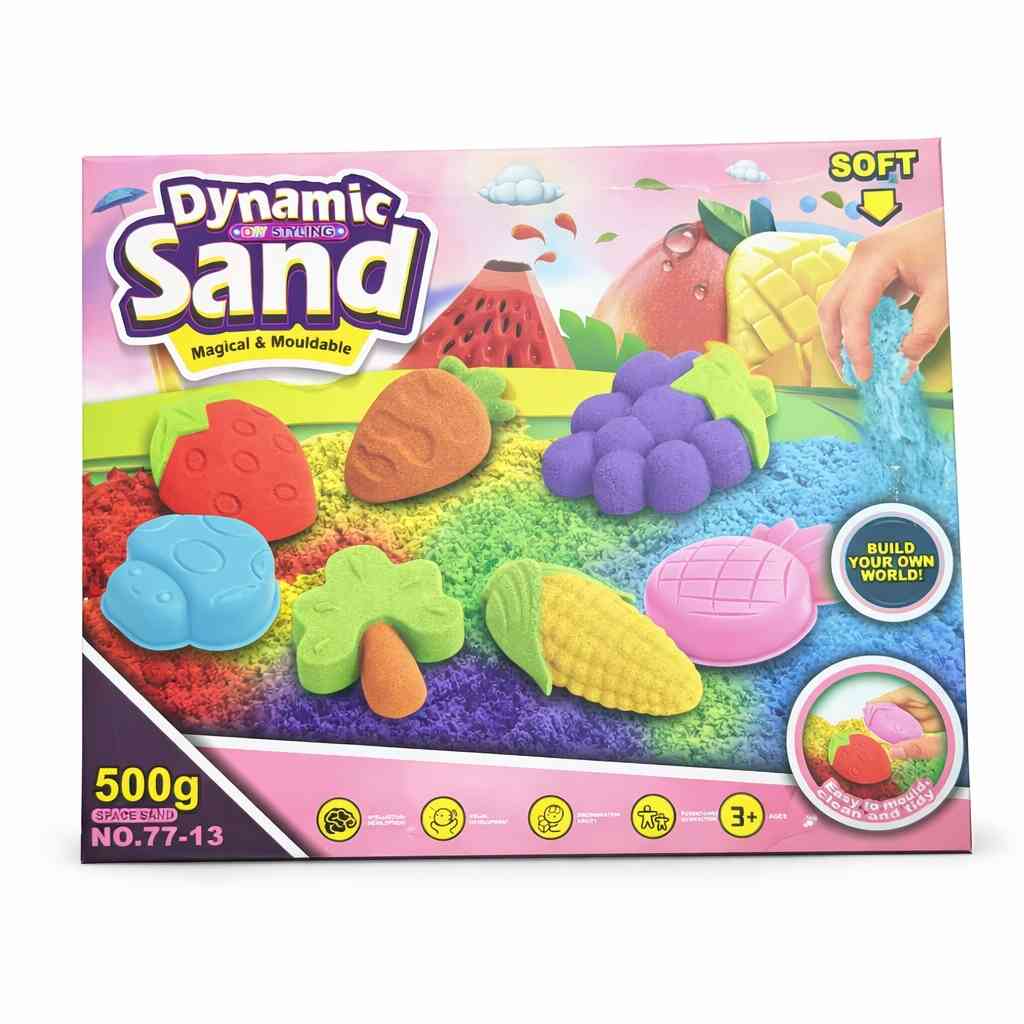 Dynamic Sand Magic Mouldable Play Set with Shapes – 500g Space Sand