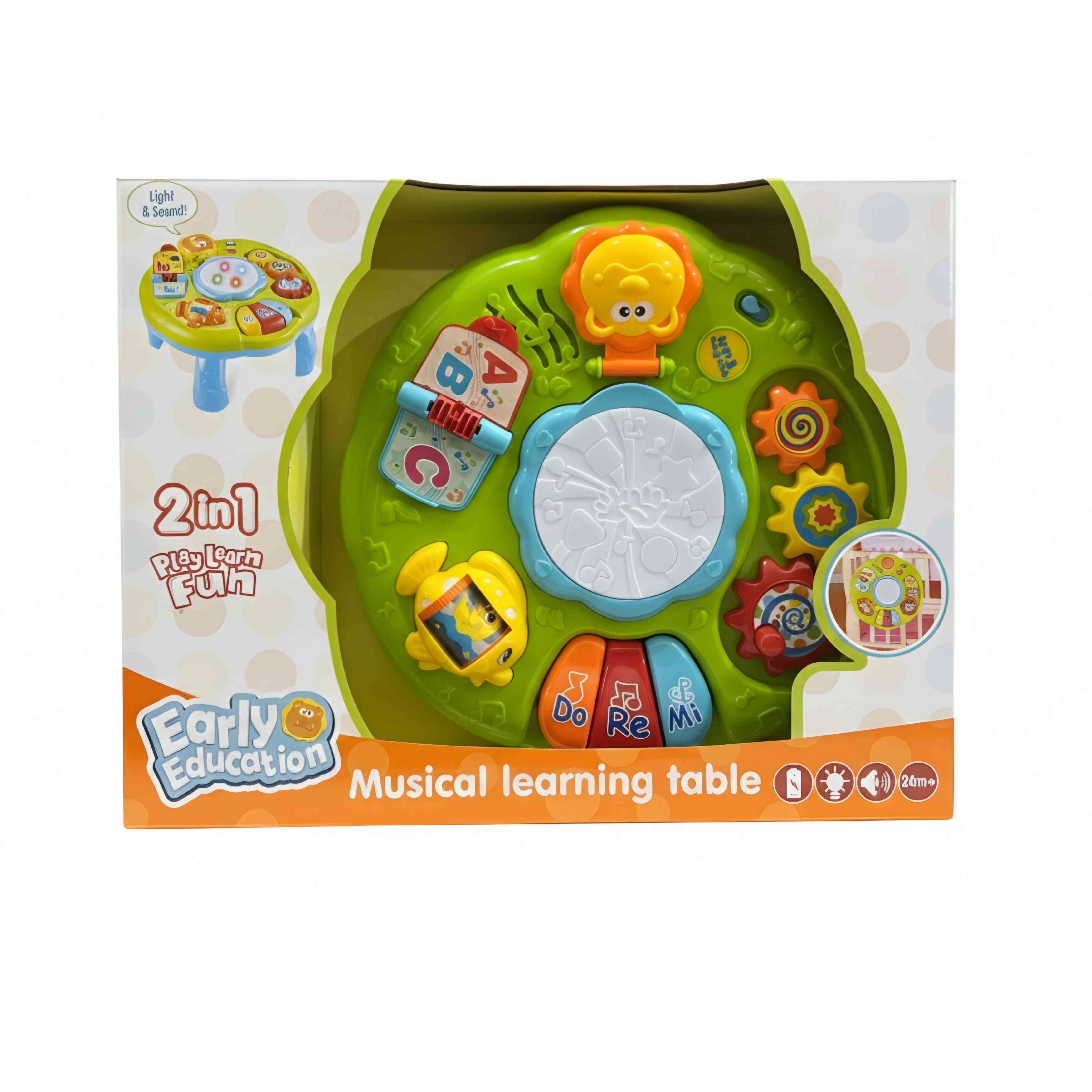 2-in-1 Musical Learning Table – Early Education Lights & Sounds