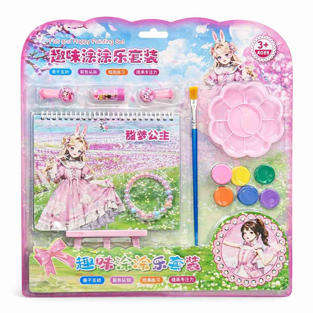Kids Painting & Coloring Set – Princess Theme