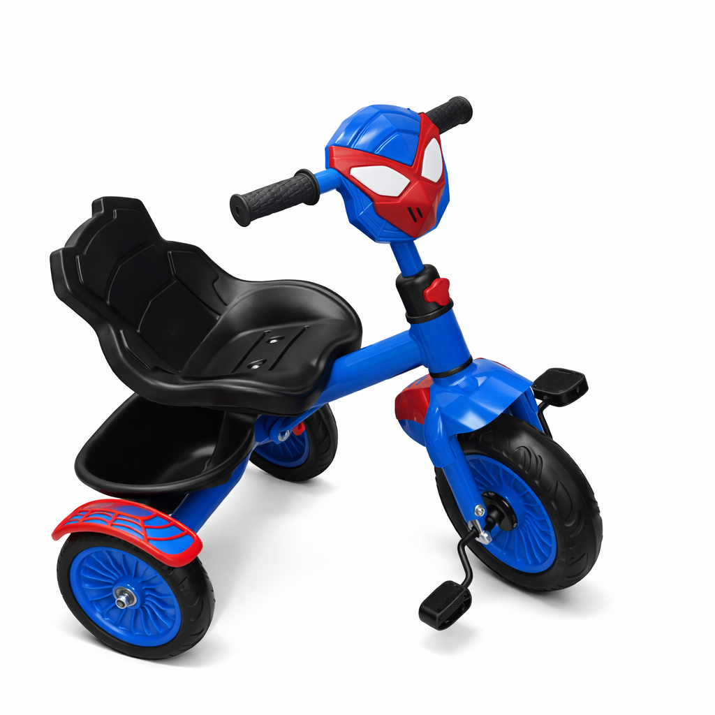 Kids Tricycle – Spidey Style Design (Blue × Red)