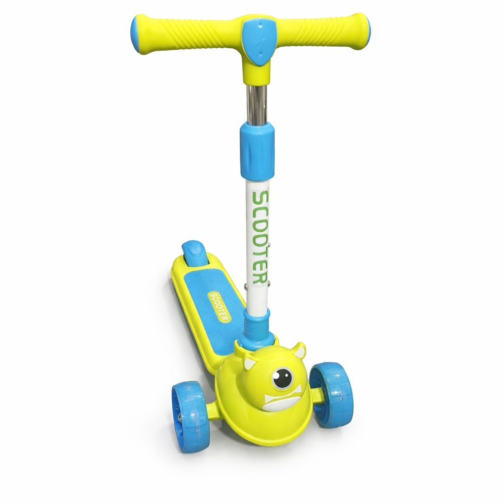3-Wheel Kids Scooter – Cartoon Design - Green