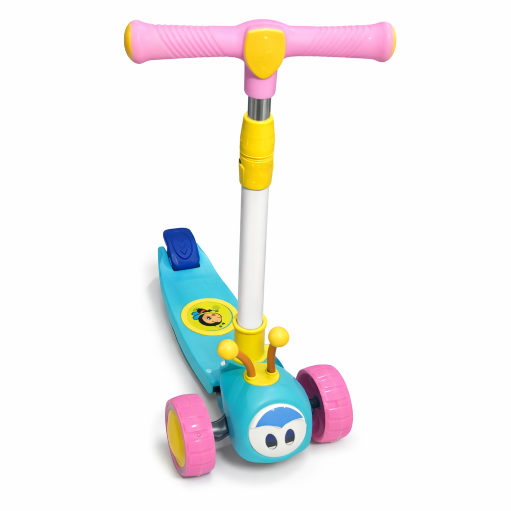 3-Wheel Kids Scooter – Bee Design- Sky Blue