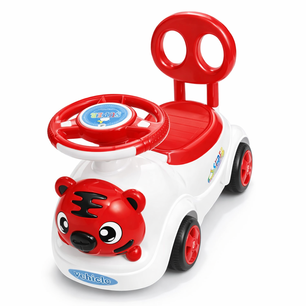 Kids Ride-On Tiger Car - Red