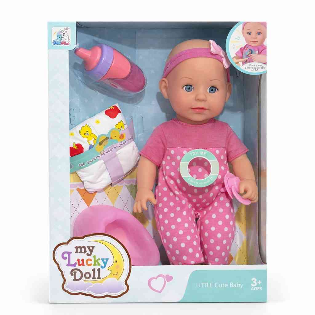 My Lucky Interactive Baby Doll – Sound Effects with Feeding & Care Accessories