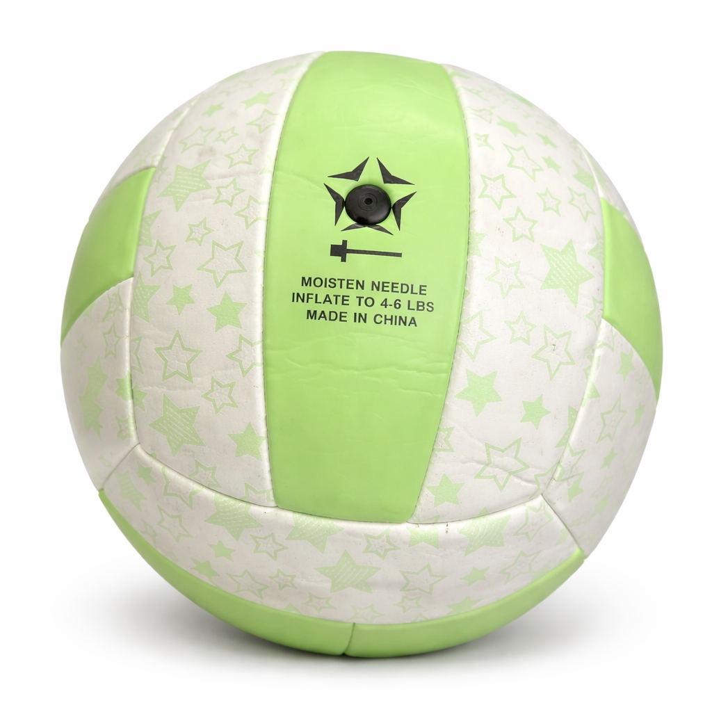 Lightweight Kids Volleyball – Star Design (Green)