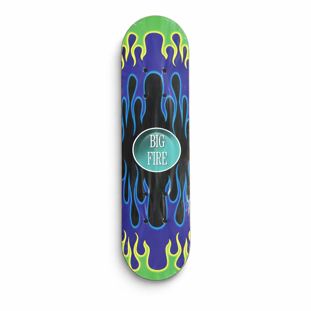 Kids Skateboard – Lightweight & Stable Cruiser Board - colorful Flame Design