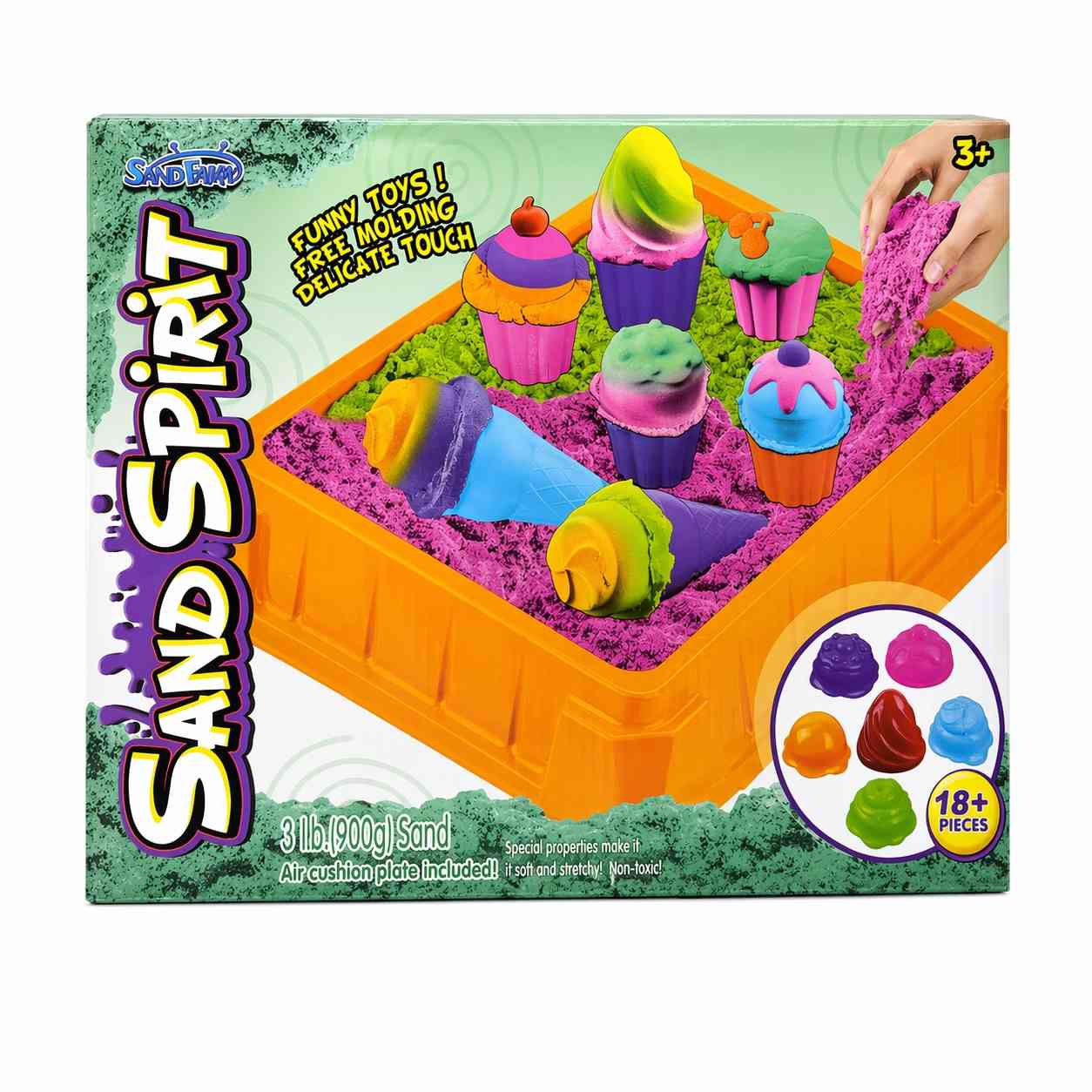 Magic Sand Dessert & Ice Cream Set with 18+ Pieces & Play Tray