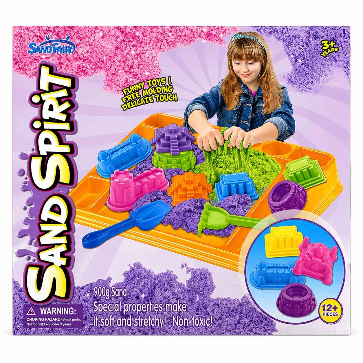 Magic Sand Castle Molds Set with Play Tray – 12+ Pieces