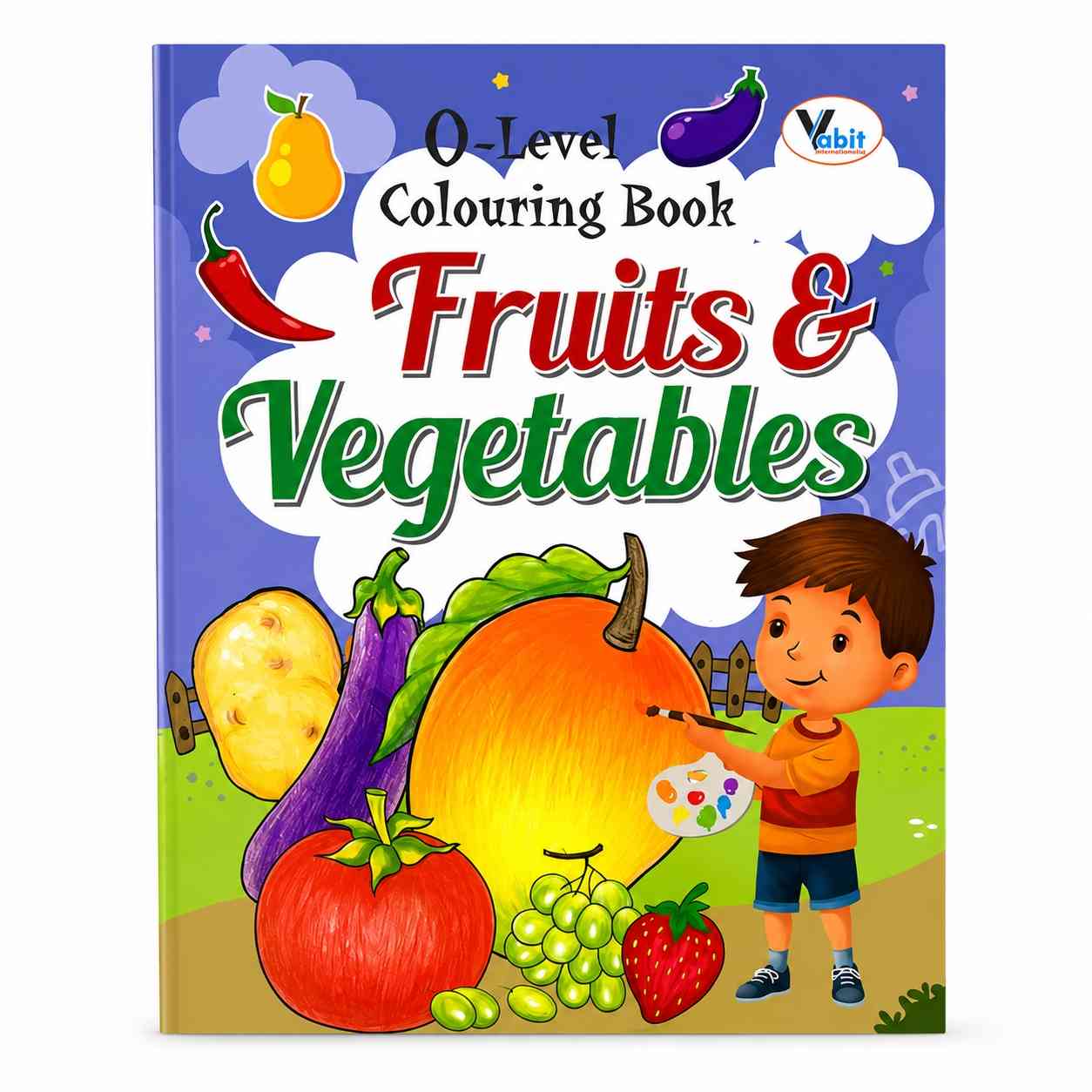 FRUITS & VEGETABLES COLORING BOOK