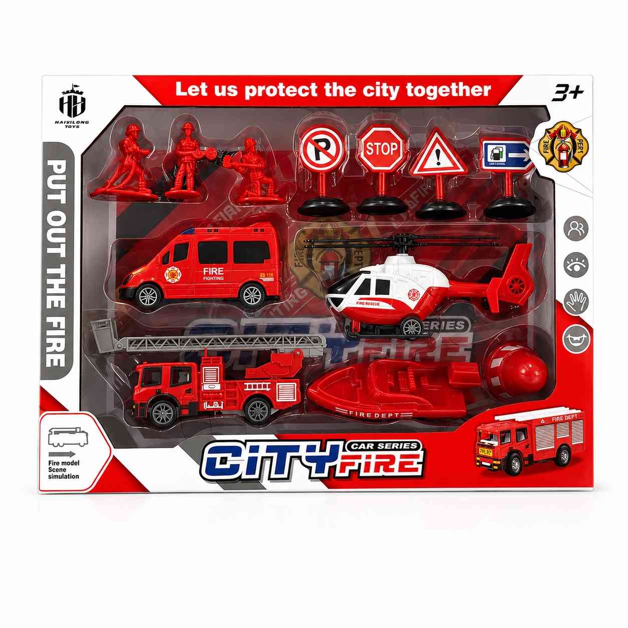 Kids City Fire Rescue Vehicle Playset