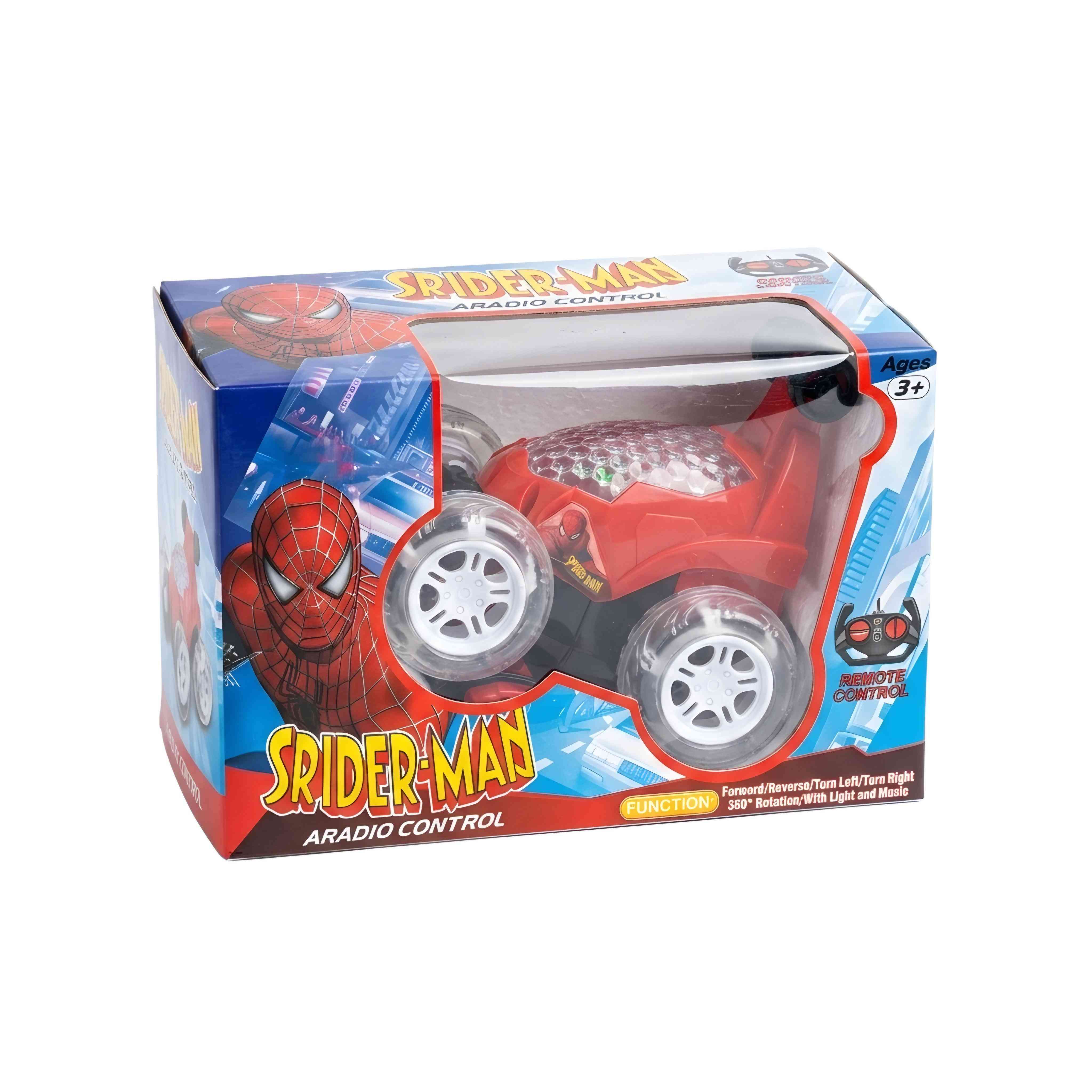 Spider-Man RC Stunt Car with 360° Spins & Lights