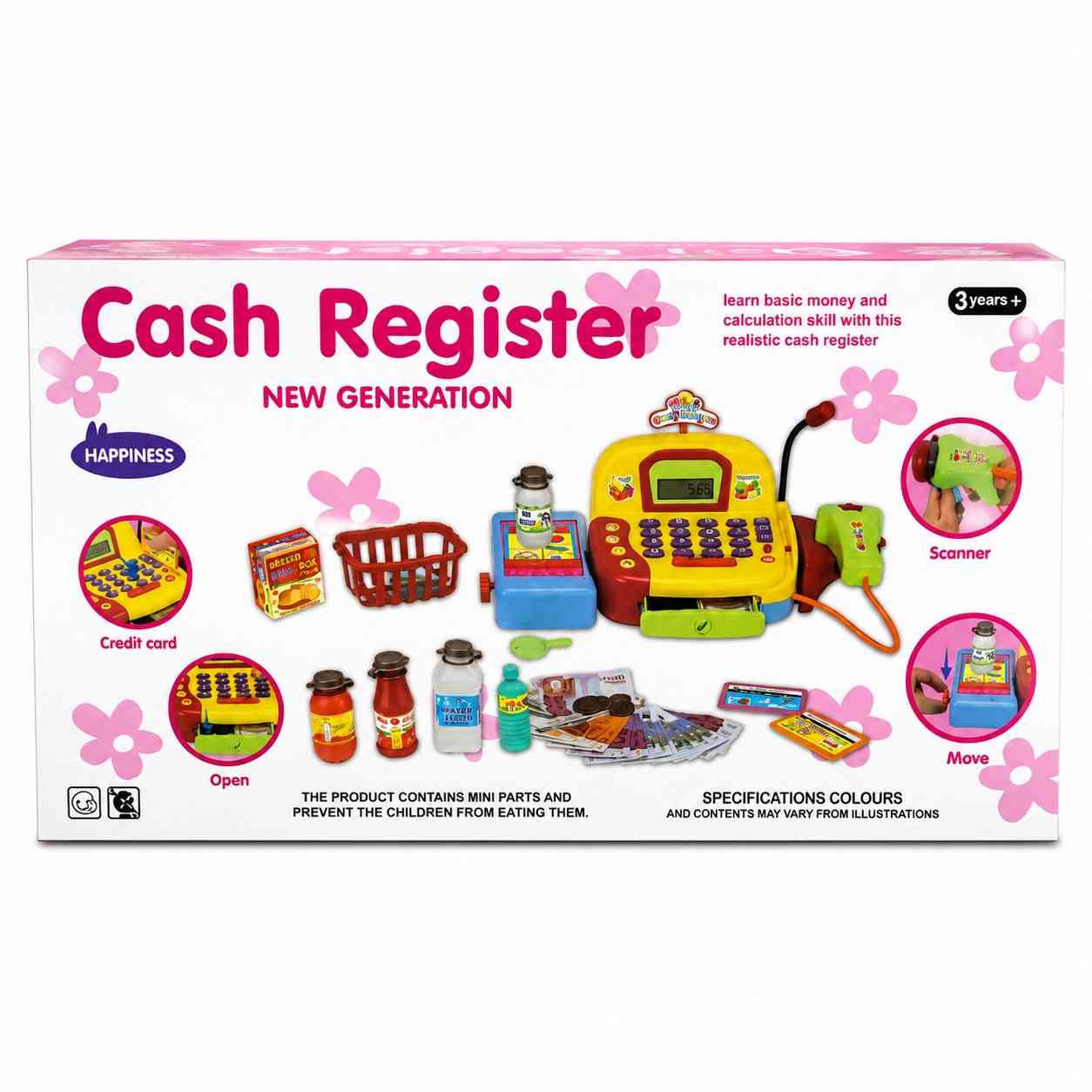 Kids Cash Register Play Set with Scanner & Accessories